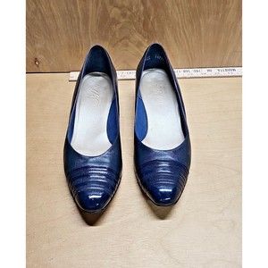 Vintage Selby Women's Size 8.5M Shoes Navy Slip On Comfort Pump Career Loafers